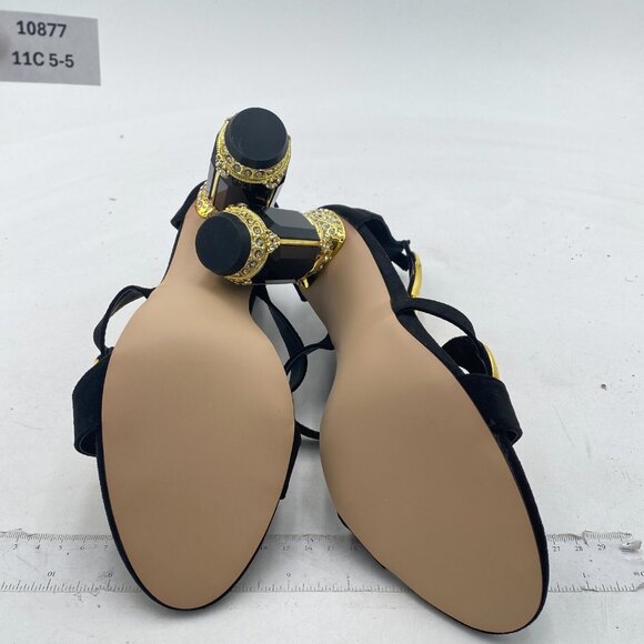 FSJ Women Open Toe Stylish Sandal Ankle Strap Chunky Block High Thick Heels Wedd - Picture 6 of 7